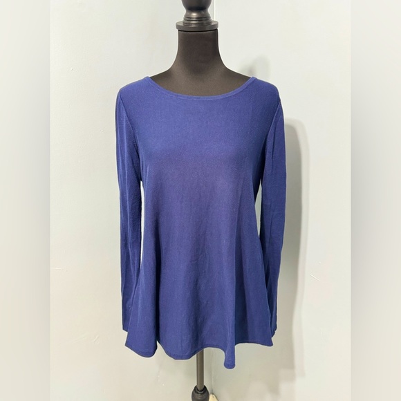 Lilly Pulitzer Coolmax Navy Blue Long Sleeve Tunic Women’s Size Large‎ - Picture 1 of 8
